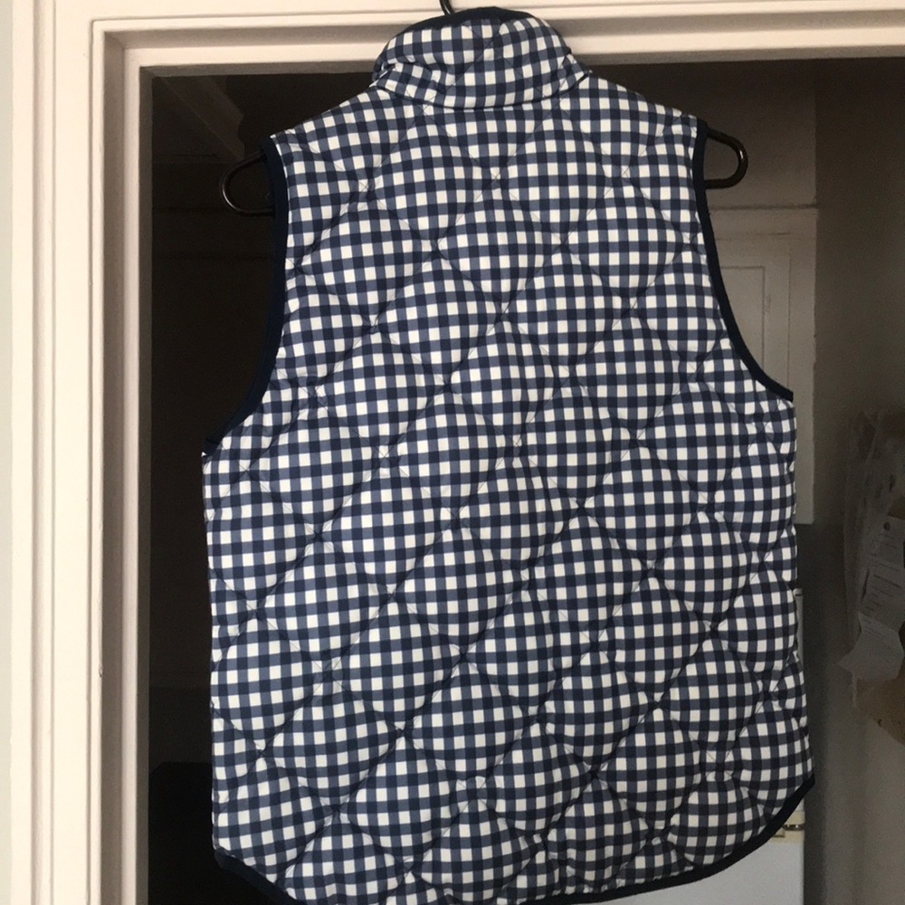 J. Crew Excursion Vest Navy Gingham - image 4